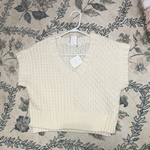 BNWT Altar'd State Cream Sweater Vest XXS